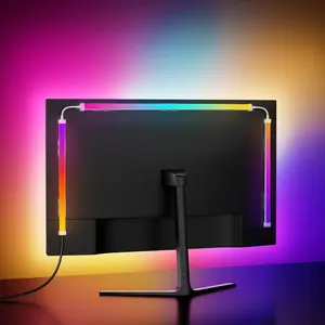 USB RGB LED Strip Light, DIY Backlight TV Band, Silicone + PC Material, Button Control, USB Power, Smart Modes, LED Atmosphere Lights, Home Decor, Gaming Room, Esports