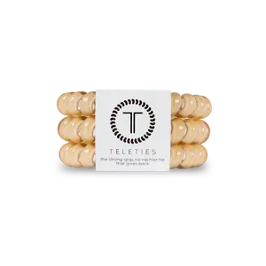 TELETIES Sahara Teleties Large - Strong Grip No Rip Hair Ties That Double As Stylish Bracelets Sold in Packs of Three