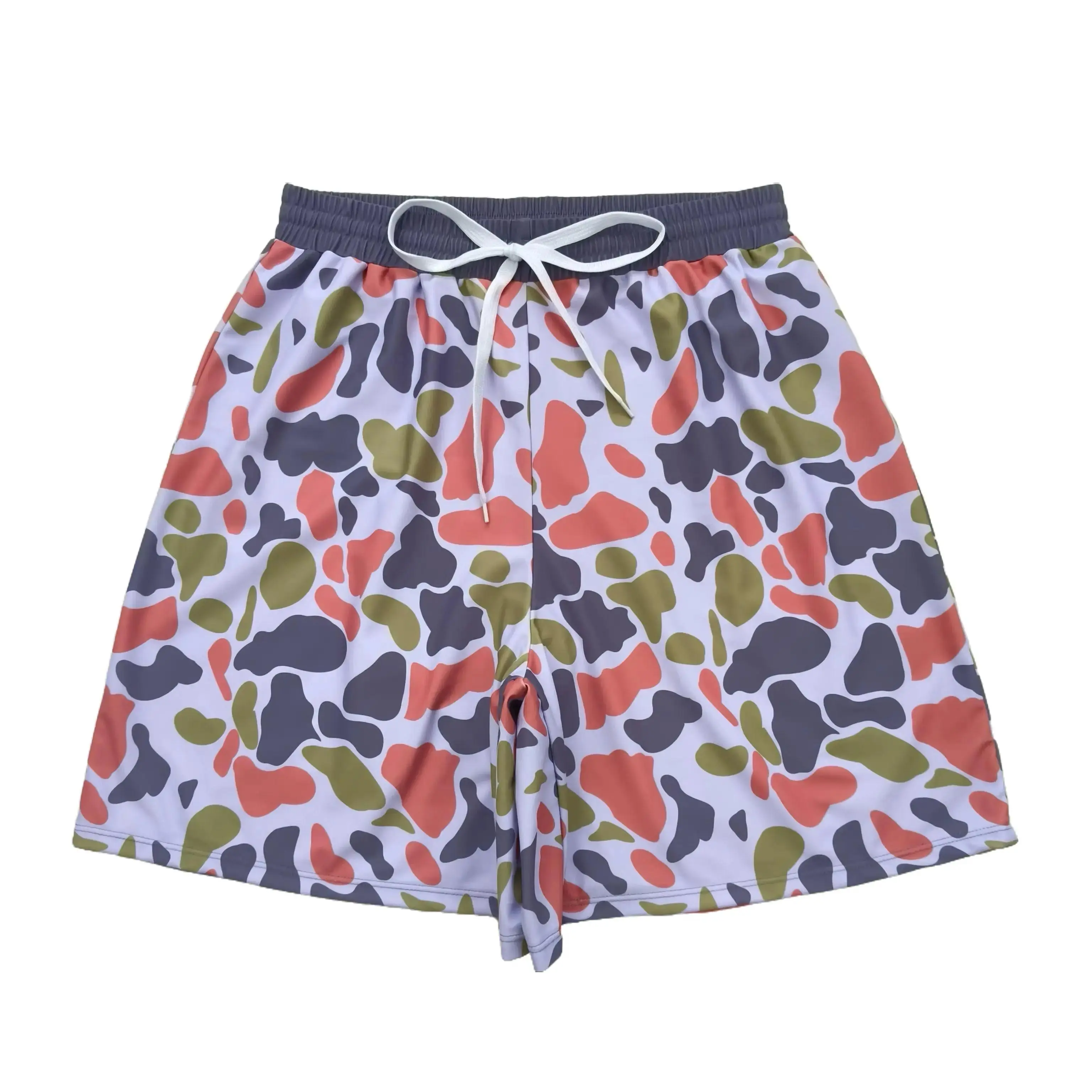 Men's Camo No-Pocket Swim Trunks - Casual Wear, Swimsuit Shorts, Beach Swim Shorts, Affordable Fashion Sports & Outdoor Apparel