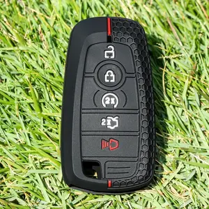 Silicone Car Key Case, Car Key Holder, Smart Key Case Holder, Key Fob Protector, Car Key Accessory for Ford Raptor BRONCO F150 F250 F350