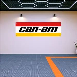Decoration Can-Am Racing Flag Banner – 71"x24" Off-Road Garage Wall Decor, Man Cave Display, Gift for Riders, Racing Enthusiasts and Car Lovers