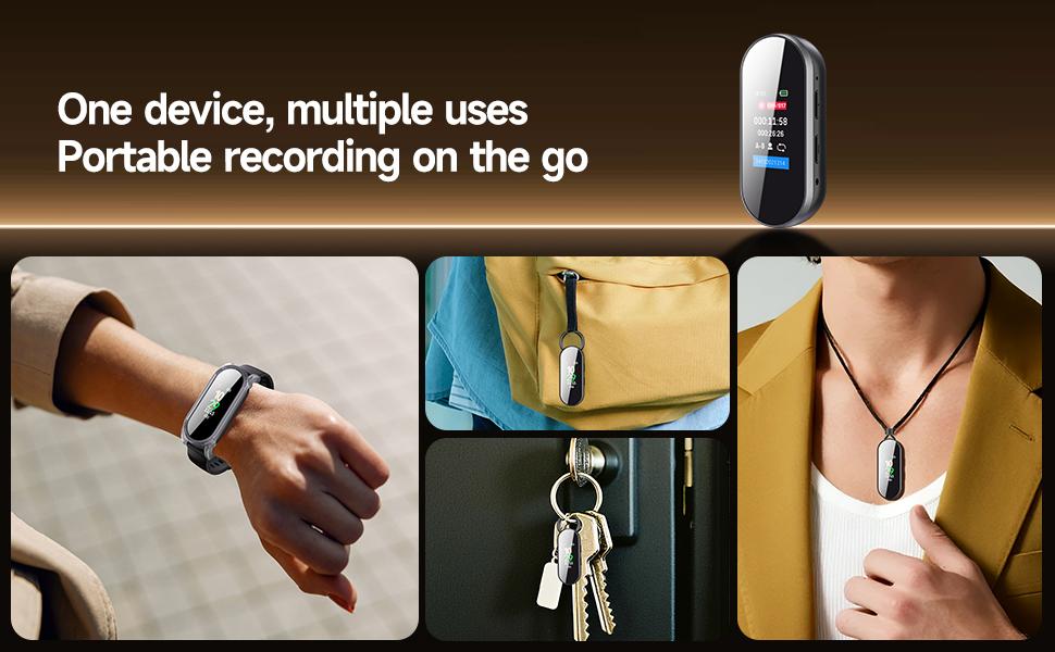 64GB/32GB Digital Voice Recorder: Professional and Portable, 4-in-1, Newly Upgraded with Noise-Canceling Hi-Fi Pure Sound Quality, 3072 kbps Audio Recording—Ideal for Lectures, Meetings, and Classrooms Recording