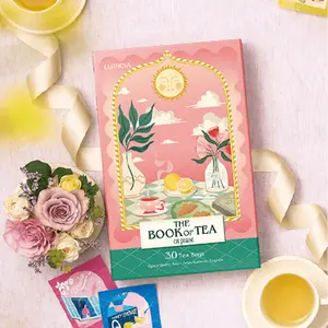 LUPICIA Spring Limited Tea Book Gift Set - 30 Assorted Tea Bags (Matcha, Green, Black, Sakura, Fruit Flavors) - Exquisite Japanese Tea Sampler for Gifting