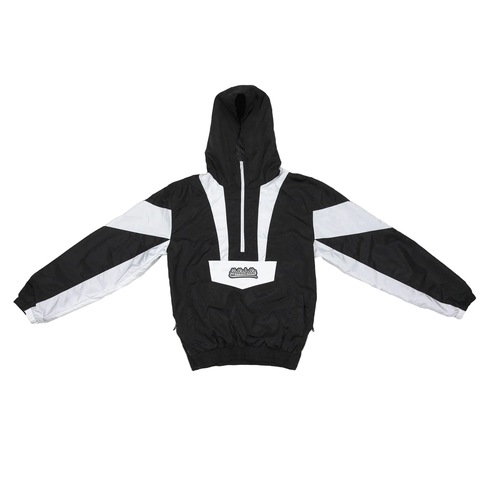 Windbreaker Pullover Black/White
