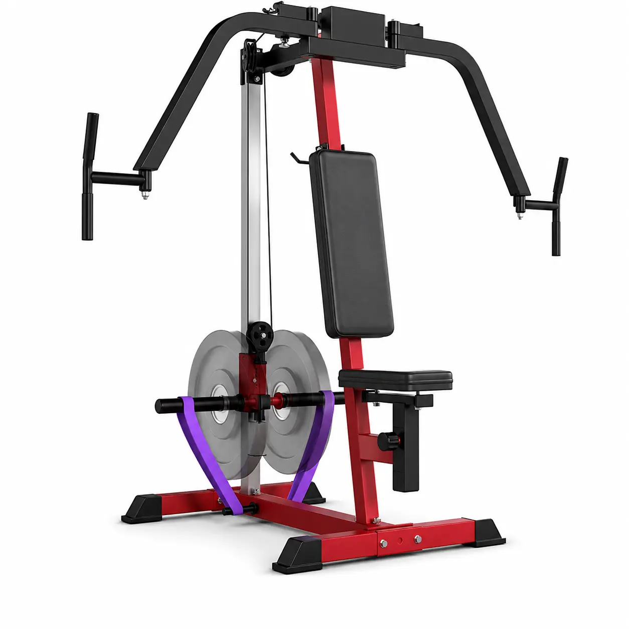 Bezliving Chest Fly Machine, PEC Deck & Reverse Delt Machine, 450 lb Capacity Adjustable Plate-Loaded Upper Body Trainer for Home Gym, Chest, Shoulders & Back Workout Equipment