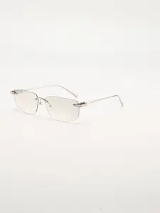 Light Luxury Frameless Glasses, Business Commute Slimming Face Frames, Versatile Solid Metal Design, All-Season Non-Color Changing