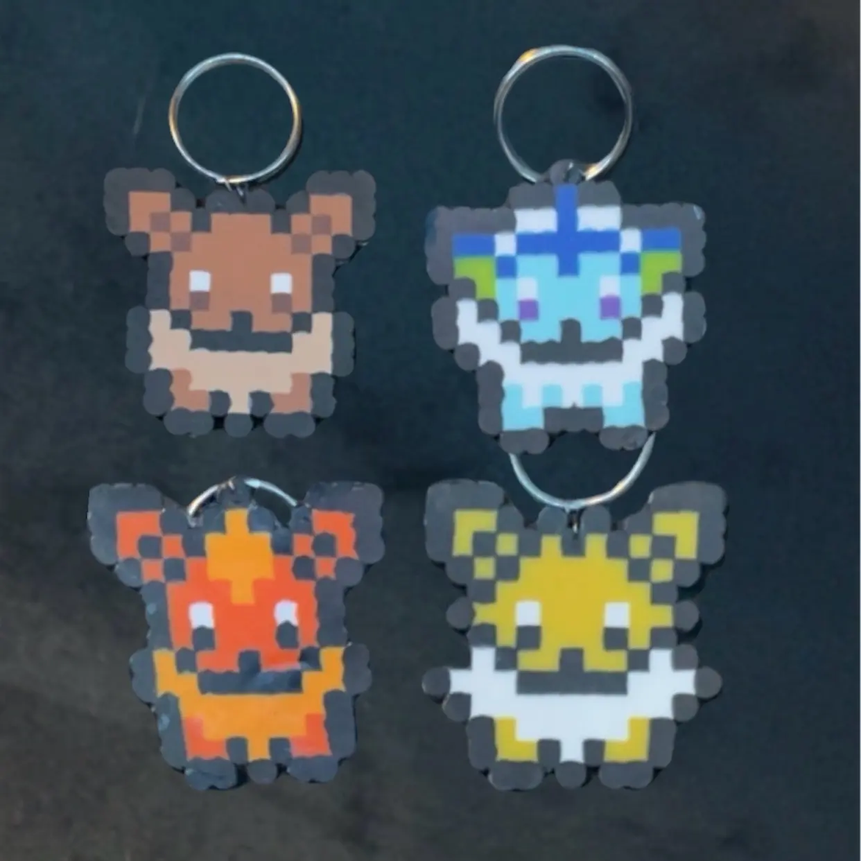 Eevee and gen 1 eeveelutions!  keychains Plastic