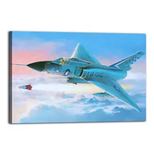 Military Fighter Poster F-106a Poster Decorative Painting Canvas Wall Art Picture Print Modern Family Bedroom Decor