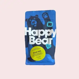 Happy Bear Coffee Bean Beverage - Bear Hug Jamaican Me Crazy Medium Roast, Vanilla Caramel & Coffee Liqueur Blend, Creamy for Hot or Iced Drinks, Lattes