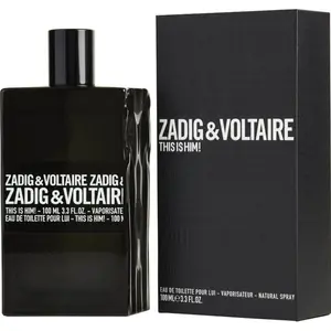 Zadig & Voltaire This Is Him! Men's Eau de Toilette (EDT) - Aromatic Woody, Spicy Fragrance with Grapefruit Top Citrus Note, 3.4 fl oz, New in Box, Men's Fragrance, Aromatic Woody Fragrance