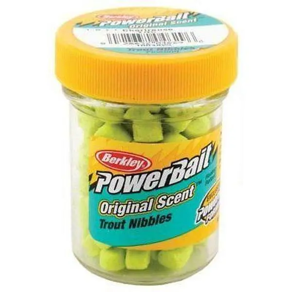 Berkley Powerbait Trout Nibbles Fishing Gear - 1.1 oz. Jar, Draws Trout, Easy to Use, Great for Novice Anglers, Works Well on Traditional Rigs
