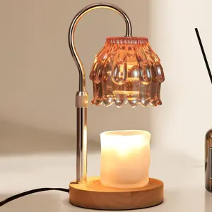 Flower candle warmer, with timer and dimmer, height adjustable, a birthday gift for women, mothers, friends, sisters, housewarming gift, vintage candle warmer, Christmas gift