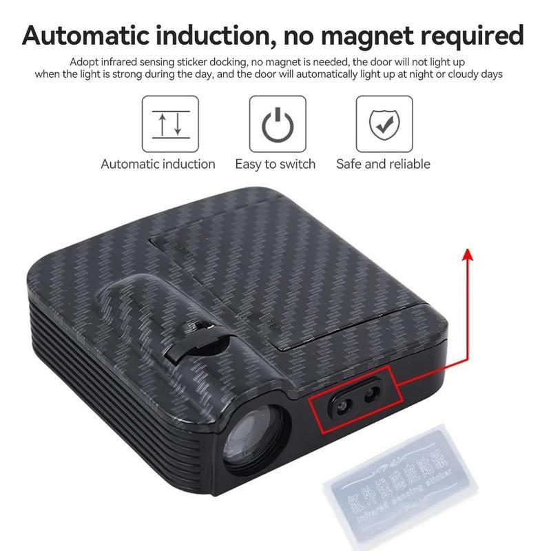 2PCS For Jeep Door Projector Lights Laser Light New Crystal City Welcome Light Car Decoration Ambient Light(Battery Not Included)