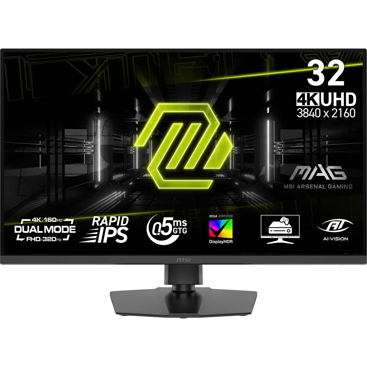 MSI MAG 322URDF E16 31.5" 16:9 Dual Mode 4K Ultra HD 160Hz and Full HD 320Hz IPS LCD HDR Gaming Monitor