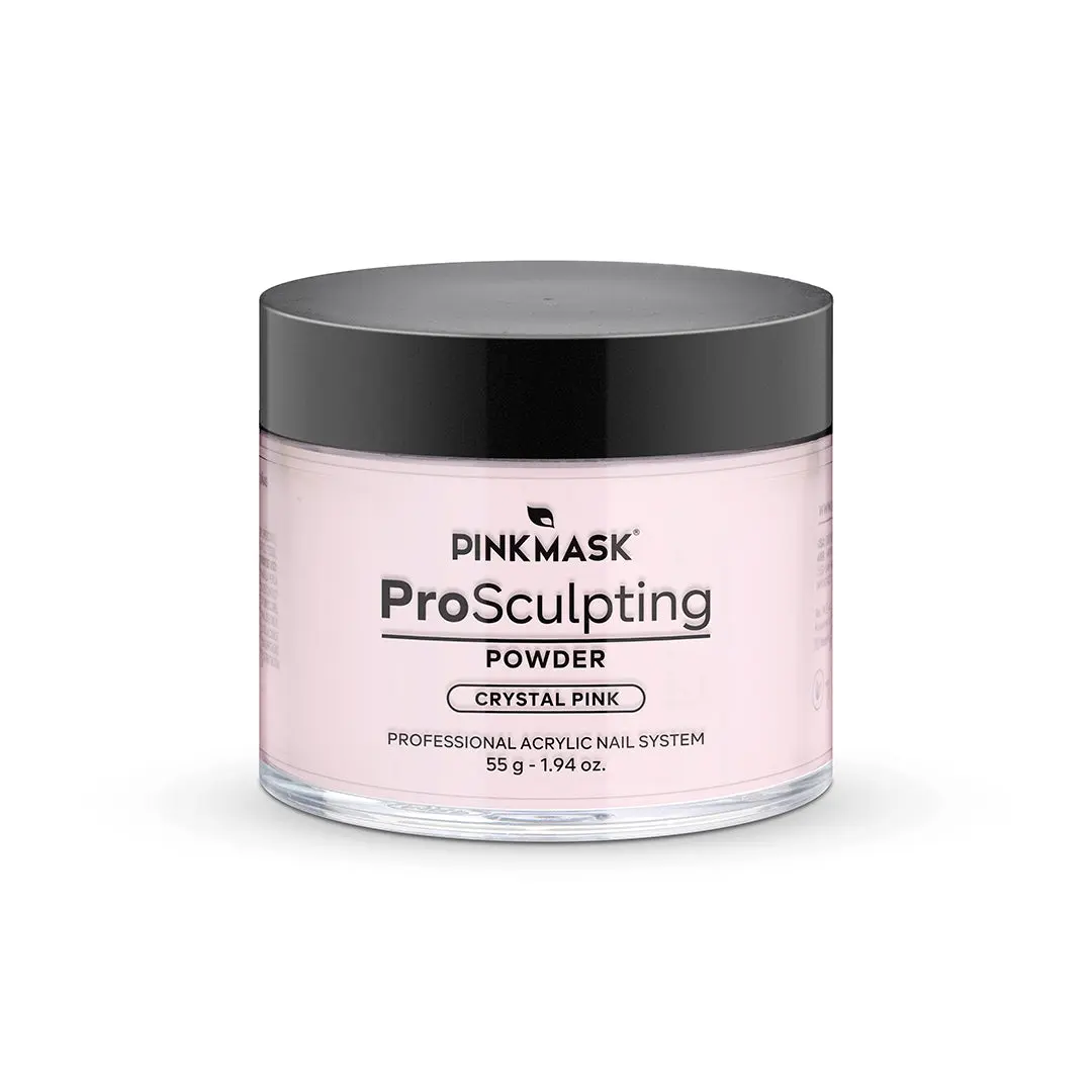 Acrylic Nail Powder, Slow-Drying & Self-Leveling Polymer, Non-Yellowing Formula for Professional Nail Art, Crystal Pink, 55g (1.94 oz), Nail Supplies, Nail Art Tutorial