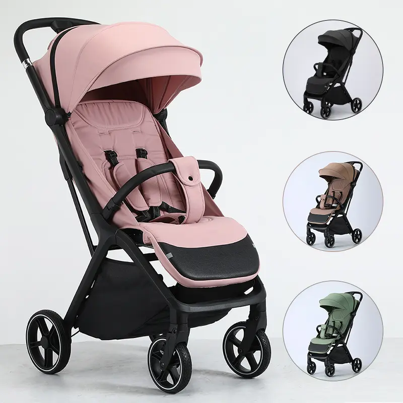 Lightweight Baby Stroller, Widened Sunshade with Zipper, Foldable Stroller Infant, One-touch Collection, Adjustable Backrest, Breathable Mesh, Easy to Carry, Suitable for Travel #Summervibes