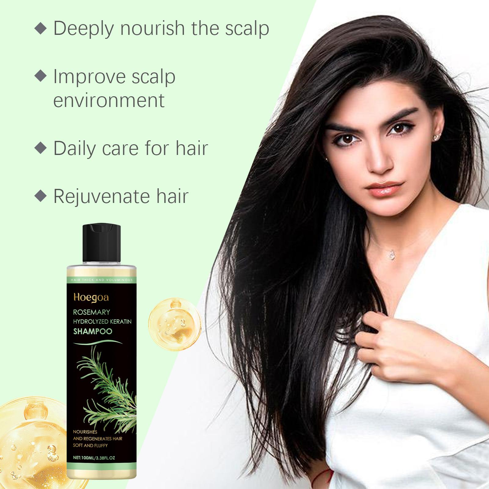 [BUY 2 GET 2]Rosemary Strengthening Natural Travel Size Hair Growth Shampoo with Vitamin C, Organic Blend Keratin - Adults' Cleanser, Scalp Care, Frizz Control, Oil & Dandruff Control, Irritation Relief, Shine Restoration, Vegan Caviar Haircare