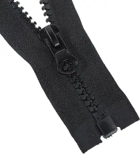 2 count Separating Jacket Zipper Black Molded Plastic Zipper 16 Inch  Zippers Replacement Coat Open End Zippers DIY Sewing Tools for Clothes Bags  Textile Sweatshirts