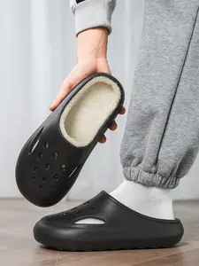Classic Winter Warm Fur Lined Slippers for Men and Women, Comfortable Fashionable Durable Daily Wear, All-Season Outdoor Shoes, Minimalist Clogs