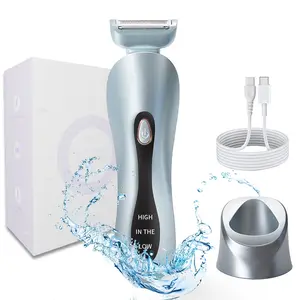 Women's Electric Shaver, Rechargeable Cordless Trimmer for Bikini Line & Armpit Hair Removal, Wet/dry Use, Detachable Head Design