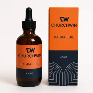 CW ChurchWin Baobab oil 4oz (Drop bottle) 100% Natural Cold Pressed Organic Baobab Oil - for Face, Skin Care, Hair Care, Scalp Massage & Body Massage – Carrier Oil with Dropper
