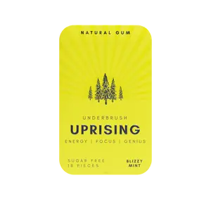 Uprising Energy Gum - Natural Focus & Genius - Sugar Free - Blizzy Mint - 18 Pieces - Clean Energy Boost Uprising Energy Gum - Natural Focus & Genius - Sugar Free - Blizzy Mint - 18 Pieces - Clean Energy Boost