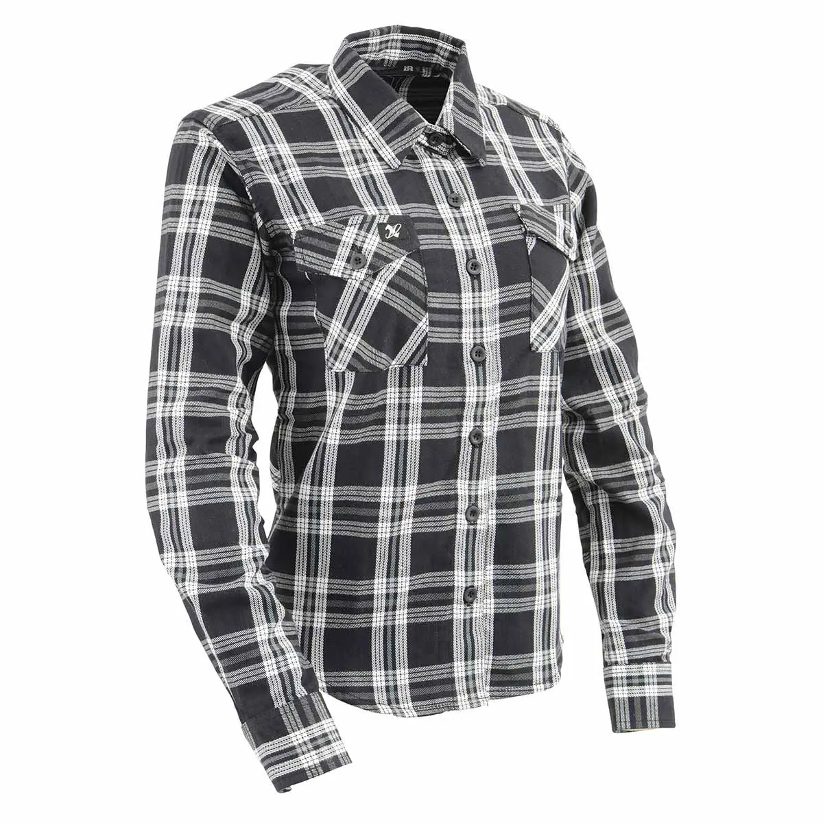 Milwaukee Leather Women’s Classic Long Sleeve Plaid Flannel Shirt - 100% Cotton Button-Down Casual Wear