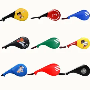 Taekwondo Kick Paddles for Adult & Kids – Martial Arts Training Targets, Focus Mitts, Foot Pads, Leg Paddles, Muay Thai Kick Pads – Set of 2 Durable Striking Paddles for Karate, MMA, Boxing