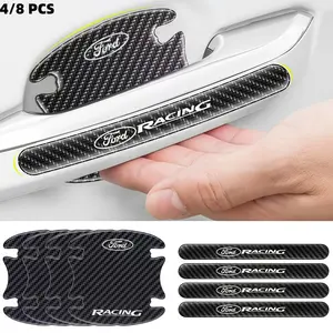 4/8 Pcs Car Door Handle Protection Stickers, Anti-Scratch Decorative Stickers for Ford Models, Car Accessories, Easy to Apply, Decals