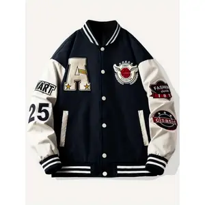 Men's Stylish Embroidered Sports Jacket Baseball Jacket - Comfortable Outerwear for Everyday Casual Wear - Great Spring, Fall and Winter Outerwear cmiygl  jacket