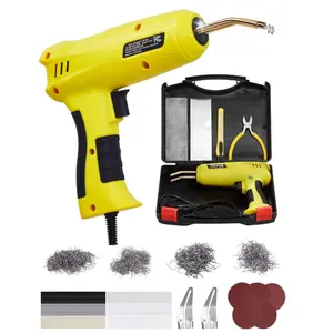 VEVOR Plastic Welding Kit, 220W Plastic Welder Gun with 800PCS Hot Staples 56PCS Welding Rods, Professional Hot Staple Welding Gun with LED Light, Carrying Case for Kayak, Toys, Car Bumper Repair