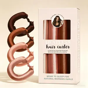 4 Pcs Heatless Curling Flexi Rods | Overnight No-Heat Soft Hair Curlers | Flexible Styling Tools for Effortless Waves & Curls for Women