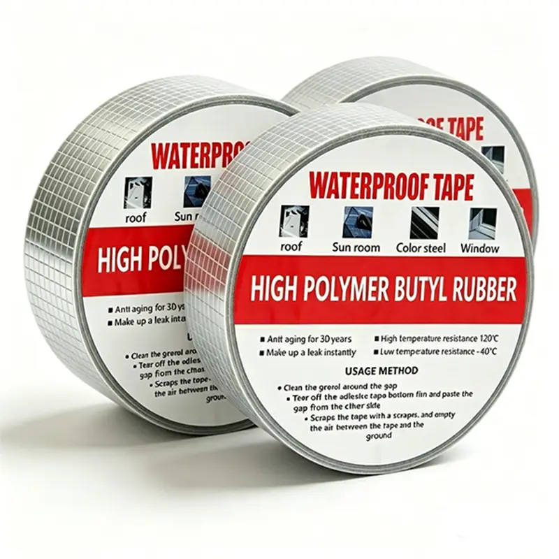 【PRO SEALING TECH】 Extra-Wide Self-Adhesive Aluminum Foil Butyl Tape - Strong Adhesive Waterproof, Anti Leak, Heat Resistant, Leakproof Airtight Seal for Plumbing Professionals, Structural Sealing Jobs, Waterproofing Sealant Strip