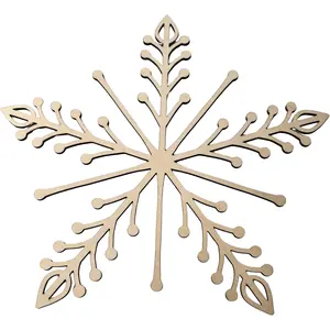 Lawn and Pets Christmas Wood Snow Flakes Design 01