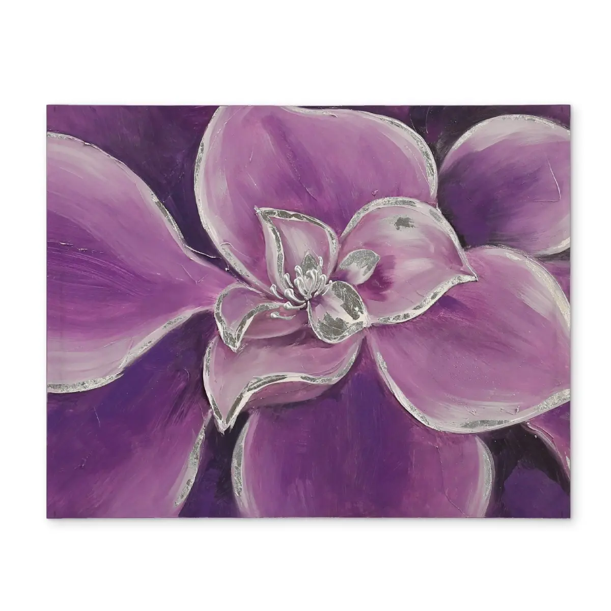 360 stand Classic Stylish Rectangular Polyester Placemat, 14x18 in, Stain-Proof Purple Flower Close-Up Fabric Tableware, Kitchen Essential, Coasters Home Decor