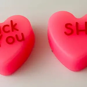 Decorative Mean Heart Magnets for Fridge and Metal Surfaces