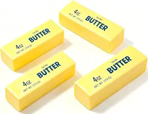 Butter Squishy Toy – Soft Foam Butter Stick Novelty Squeeze Toy, Realistic Butter Design, Collectible Desk Decor Gift