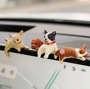 New Mini Cute Cat Dog Desk Figurines Set of 5 Resin Multi Pose Kitty Ornaments Cute Cartoon Style Desk Companions for Home Offices Cubicles Playful Charming Desktop Decoration