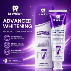 DrWhiten New 7-Pro Intensive Toothpaste, Upgraded Purple Whitening Formula, 7 Probiotics, Deep Enamel Repair, Long-Lasting Freshness