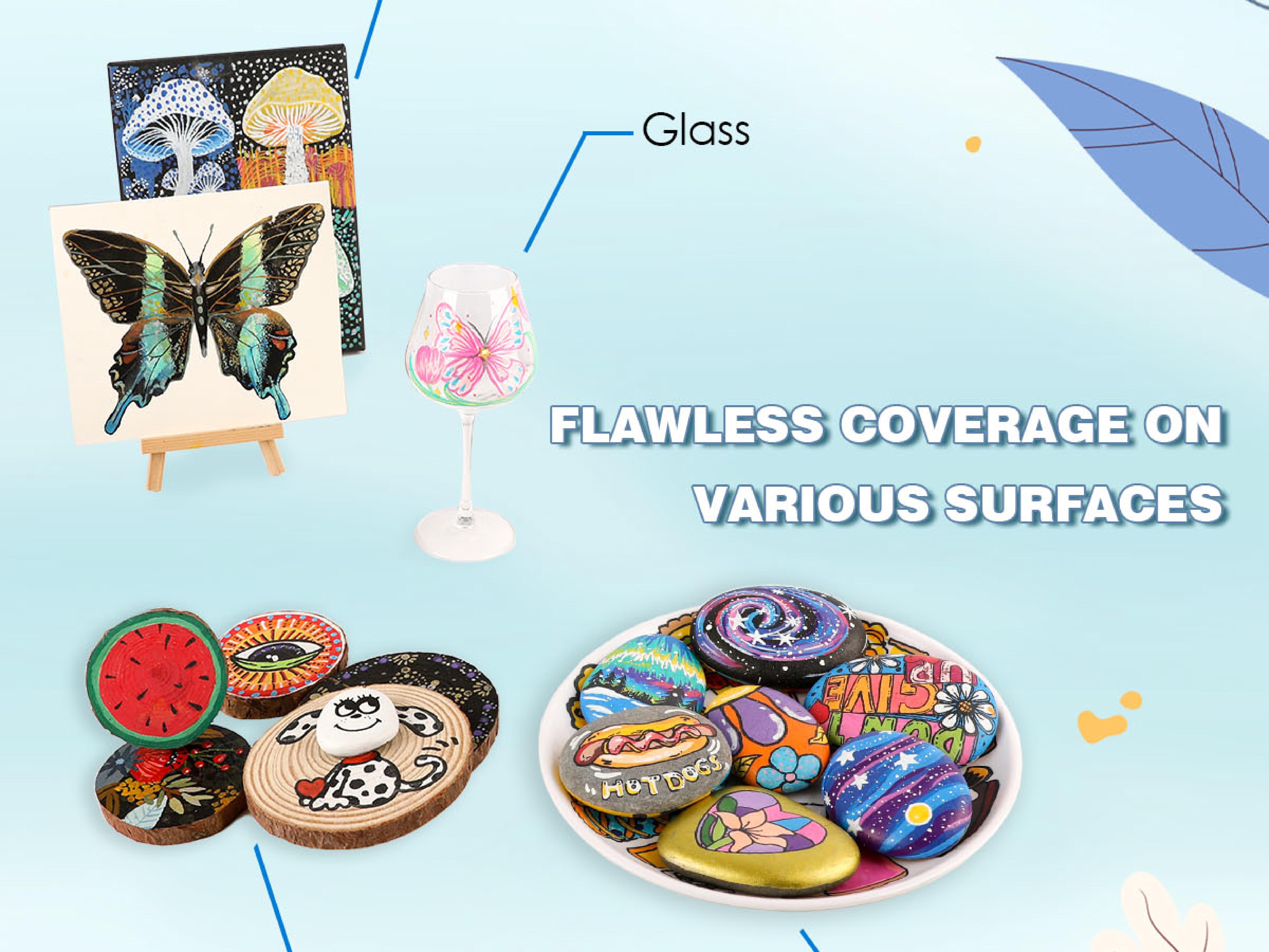 Grabie Dual Tone Brush Tip Acrylic Paint Marker Set Of 36, artist supplies, drawing materials, HolidayHaul