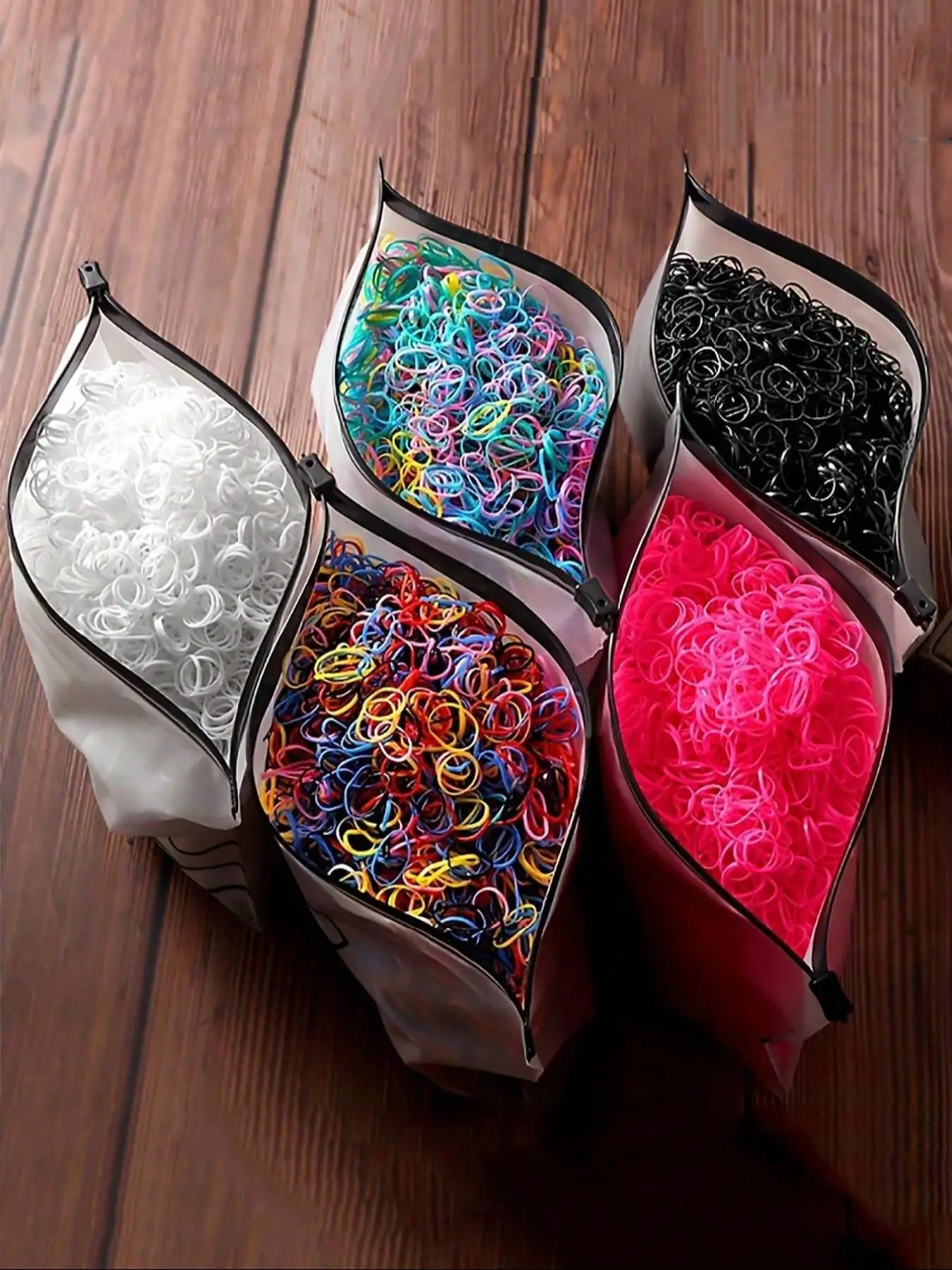 Colorful Mini Hair Ties Set with Storage Bag, High Elasticity Cute Scrunchies for All Seasons, Boho Hair Accessories for Women