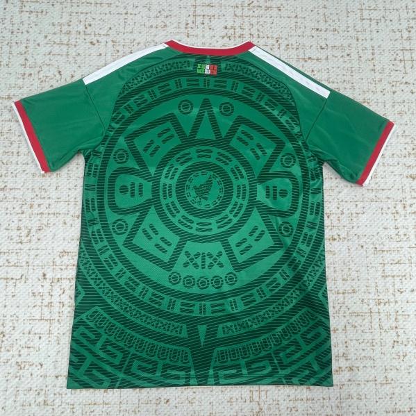 25 26 New World Cup Mexico Home Green Short Sleeve Long Sleeved Football Jersey Fan Version