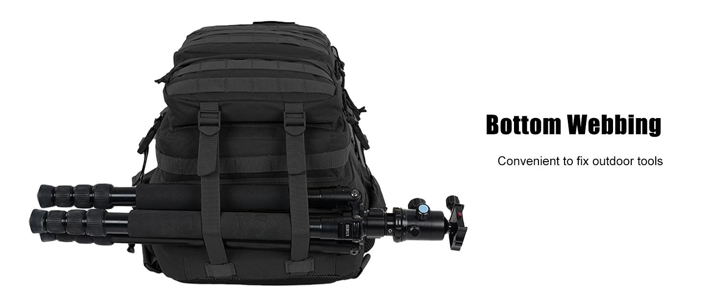 Kookoomia Military Tactical Backpack 50L Large Day Backpack Camouflage Assault Pack Bug Out Bag Waterproof Heavy Duty Hiking Treeking Survival Rucksack