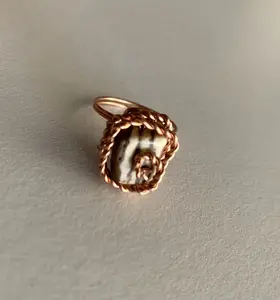 Zebra Jasper Crystal Ring