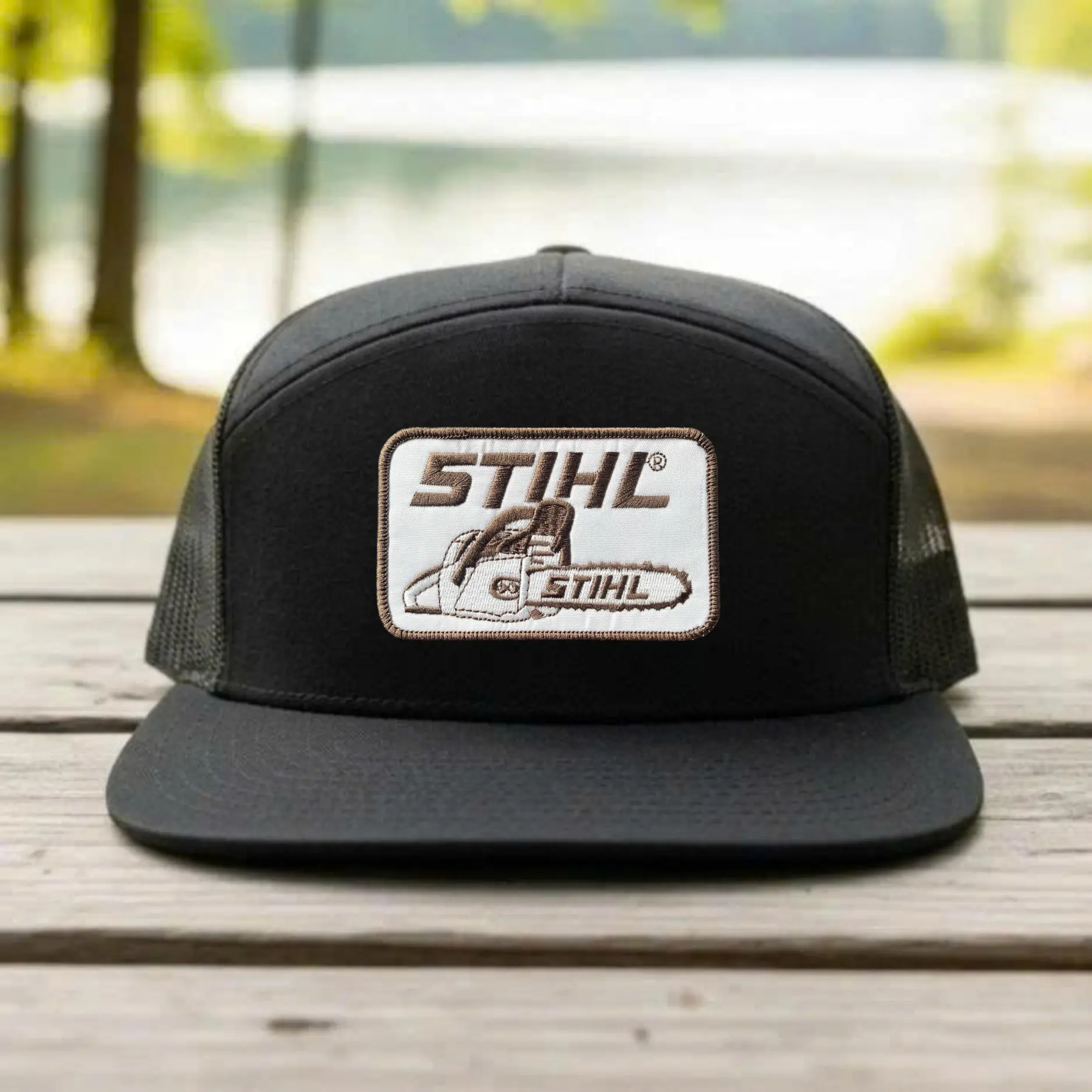 Stihl Chainsaw Embroidered Patch Trucker Hat, Logger Mesh Snapback Cap, Arborist Baseball Hat, Forestry Workwear Hat, Adjustable Flat Bill Cap, Tree Service Hat, Outdoor Work Hat, Gift For Logger, Lumberjack Cap