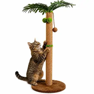 36in Sisal Cat Scratching Post - Kitten/Adult - Interactive Hanging Ball, Modern Design for Cats summer vibe home pet