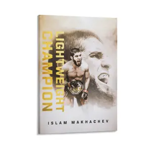 Islam Makhachev Boxing Poster (9) Poster Cool Artworks Painting Wall Art Canvas Prints Hanging Picture Home Decor Posters Gift Idea