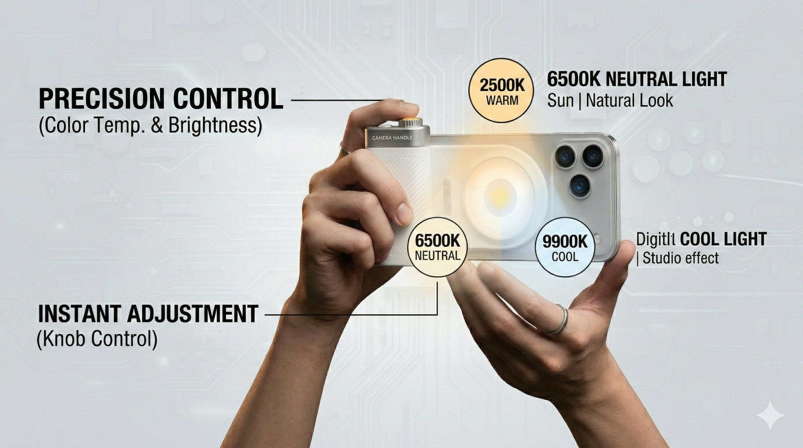 ZHENL M31 Magnetic Phone Camera Grip with 15W Dual Flash, DSLR-Style Shutter Handle for Magsafe iPhone 17 16 15 Pro Max & Android, 360° Rotating Fill Light & Bluetooth Remote - Professional Content Creator Kit for TikTok/Vlog Rechargeable Multifunctional ZHENL M31 Magnetic Phone Camera Grip with 15W Dual Flash, DSLR-Style Shutter Handle for Magsafe iPhone 17 16 15 Pro Max & Android, 360° Rotating Fill Light & Bluetooth Remote - Professional Content Creator Kit for TikTok/Vlog Rechargeable Multifunctional