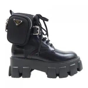 Pre-owned PRADA Others Small Leather Goods 1T255M RE NYLON Leather Boots