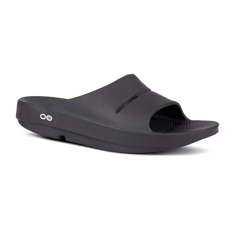 OOFOS OOahh Slide Sandal Black Mens and Womens Sizes M3-W5-M13-W15 NEW
